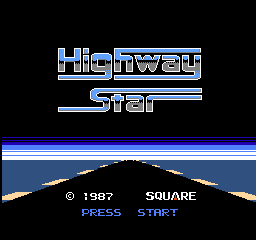 Highway Star title screen for Famicom